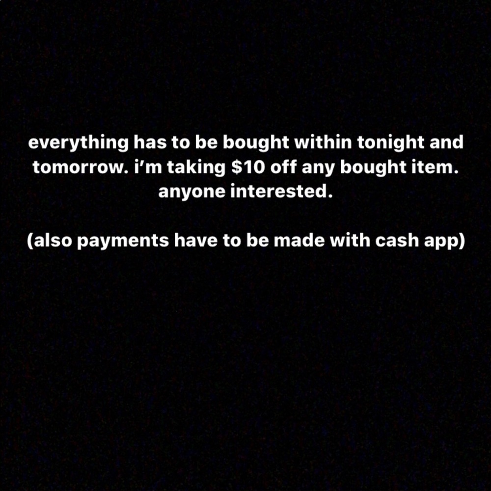 sale tonight and tomorrow